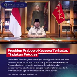 Presiden Prabowo Kecewa Terhadap Tindakan Petugas Presiden RI, Prabowo Subianto menyatakan keterkejutan dan kekecewaan atas tindakan petugas yang berlebihan. Dirinya menegaskan akan mengambil tindakan sekeras-kerasnya sesuai hukum yang berlaku. Sumber video : Partai Amanat Nasional #demonstrasi #presidenRI #ojekonline #indonesia🇮🇩 #viral 