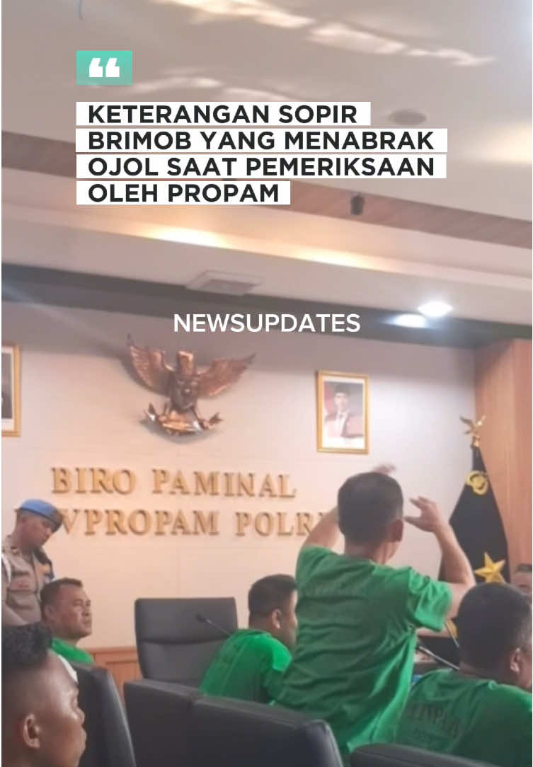 Keterangan Sopir Yang Membawa Mobil Brimob Saat Pemeriksaan Oleh Propam 