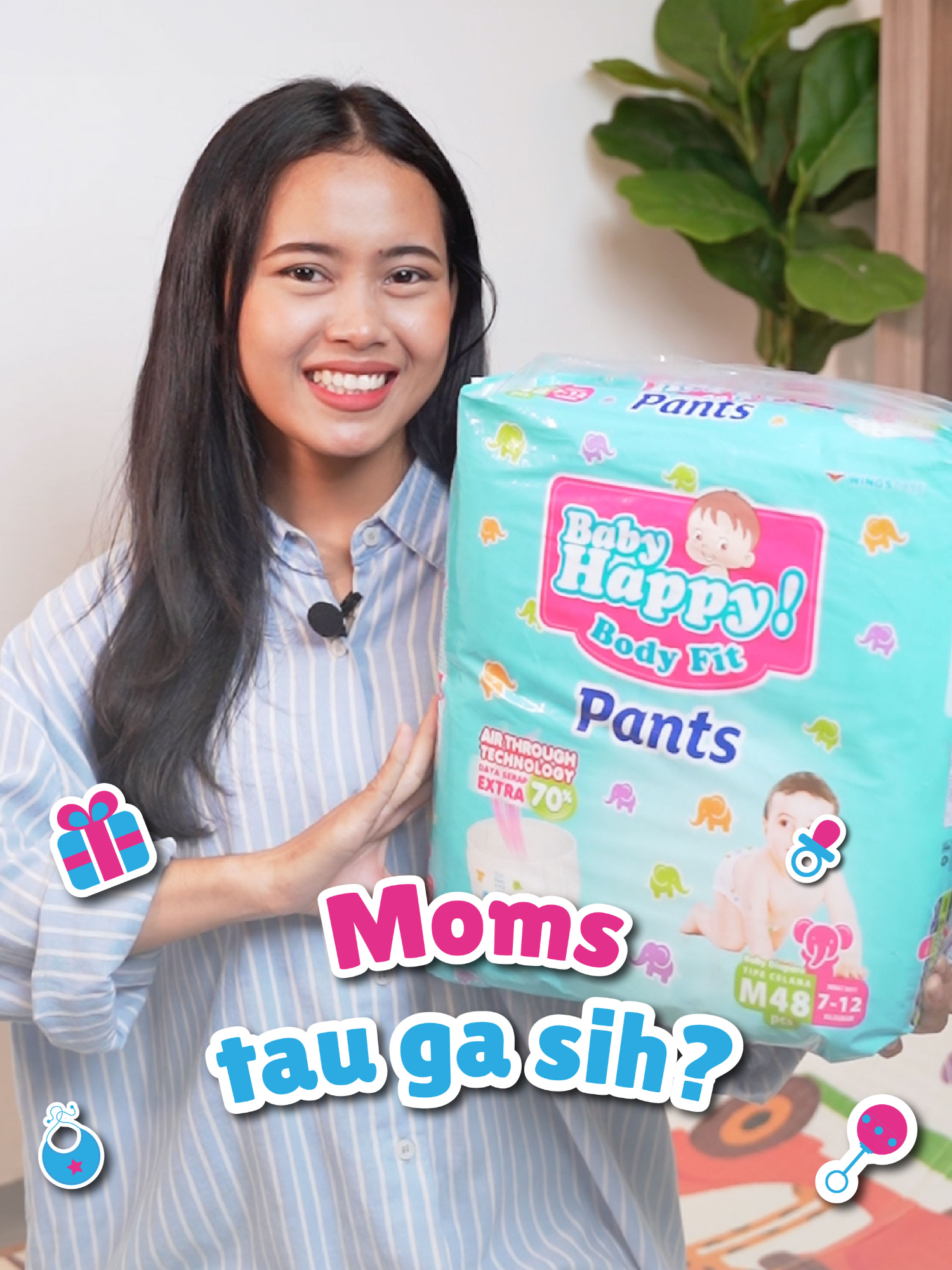 Si kecil tiba-tiba rewel? Mungkin karena popoknya udah penuh tapi Moms gatau 😱 Untung pakai Baby Happy, ada wetness indikatornya jadi tau deh kapan harus ganti popok si kecil  Jadi ga perlu khawatir lagi! Langsung checkout kemasan Big Bag-nya di keranjang kuning! 👇 #babyhappy #popokmurah #momandbaby rekomendasipopok #popokbayi #tipsbayi #kesehatanbayi #momlife #racuntiktok #babycare #wings #wingsofficialstore