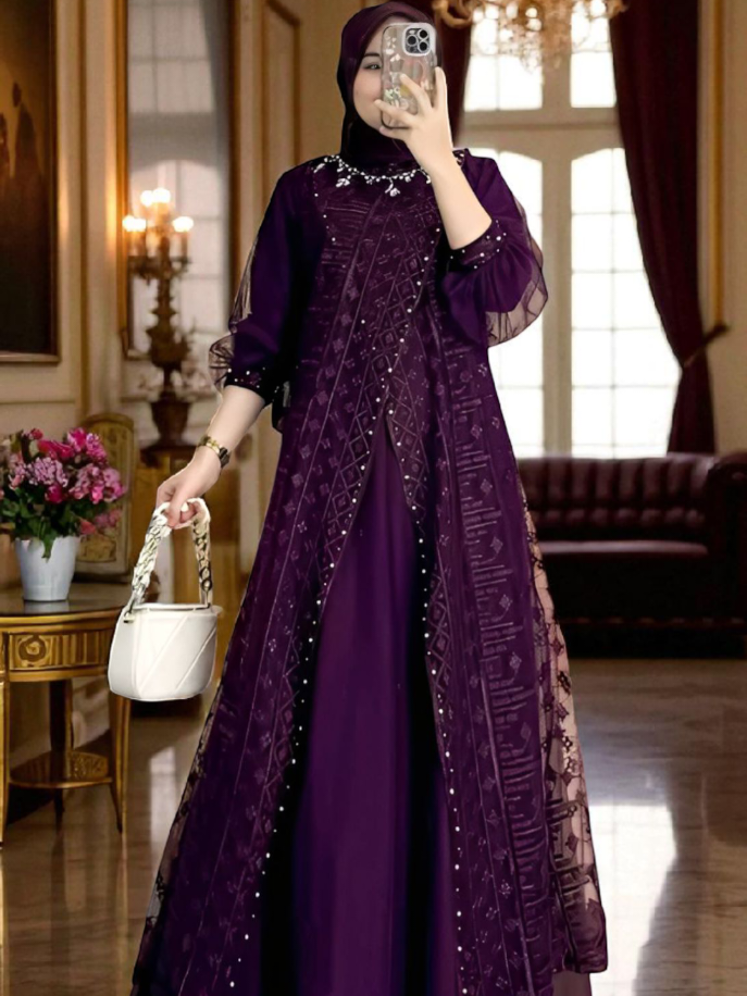 Terbaru Kayla Dress Pesta Tille Mix Brukat Full Puring Aplikasi Payet Mutiara Mewah#dress #dresspesta #dresspestamewah #gamiskondangan #fyp 