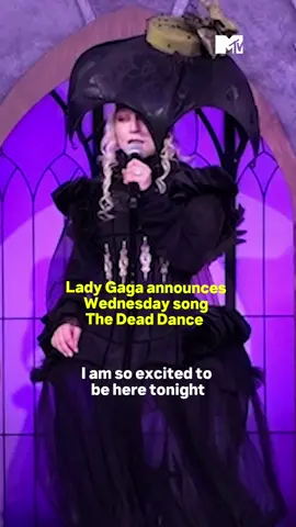 Lady Gaga has confirmed her new song The Dead Dance will be dropping on September 3 🪦 She announced the news on stage at Netflix x Spotify’s Graveyard Gala for Wednesday season two ✨ #ladygaga #wednesday #thedeaddance #jennaortega #mtvmovies @Wednesday Netflix @ladygaga 
