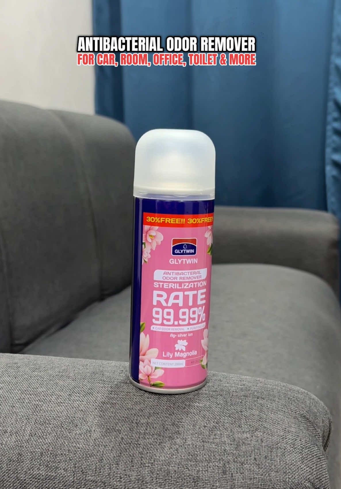 No more bad odor, Yes to freshness✨🤩 Antibacterial odor remover, car odor removal, purifying air, Air purifier, room freshener. #glytwin #carodorremoval #airpurifier #airfreshener #antibacterialspray 