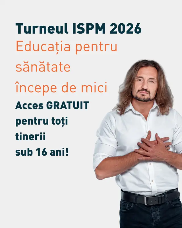 Turneul „Ia-ți Sănătatea în Propriile Mâini” (ISPM) 2026 aduce sănătatea mai aproape de tine! Și avem o veste minunată pentru părinți și copii: 👧🧒 Accesul este GRATUIT pentru toți tinerii sub 16 ani! Pentru că educația pentru sănătate începe devreme și vrem ca noua generație să aibă șansa de a crește cu informații și inspirație pentru un viitor mai bun. Sunt ultimele zile în care poți profita de reducerea EARLY BIRD, valabilă până la 31 august 2025! Conferință: ̶P̶r̶e̶ț̶ ̶î̶n̶t̶r̶e̶g̶:̶ ̶1̶9̶9̶ ̶l̶e̶i̶ 💸 Preț Early Bird: 99,5 lei – economisești 99,5 lei! Conferință + Workshop: ̶P̶r̶e̶ț̶ ̶î̶n̶t̶r̶e̶g̶:̶ ̶6̶9̶9̶ ̶l̶e̶i̶ ̶💸 Preț Early Bird: 349,5 lei – economisești 349,5 lei! 👉 doctorcezar.ro/evenimente . . . #DoctorCezar #DrCezar #ISPM2026 #EvenimenteSanatate #TurneuNational #Conferinta #Workshop #Preventie #StilDeViata #IatiSanatateaInPropriileMaini #foryou #fyp