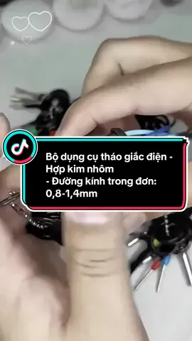 Bộ dụng cụ tháo giắc điện - Hợp kim nhôm Đường kính trong đơn: 0,8-1,4mm #bodungcuthaogiacdien #dodungtienich #xuhuong 