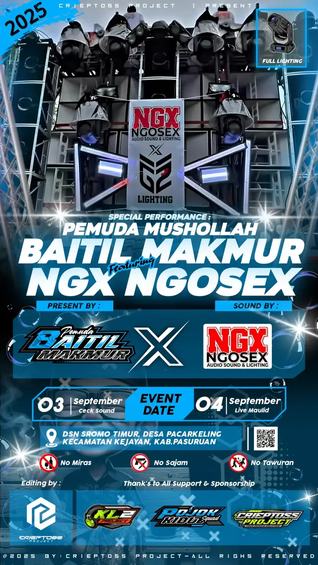 Hadir dan ramaikan bolo 🔥 NGX ft PEMUDA BAITIL MAKMUR , tgl 03-04 september di dsn.sromo timur 🙌  @ngx.ngosex7 @crieptossproject  #ngxngosek #nandaaudiojember #horegjawatimur #maulidsromo #viral 