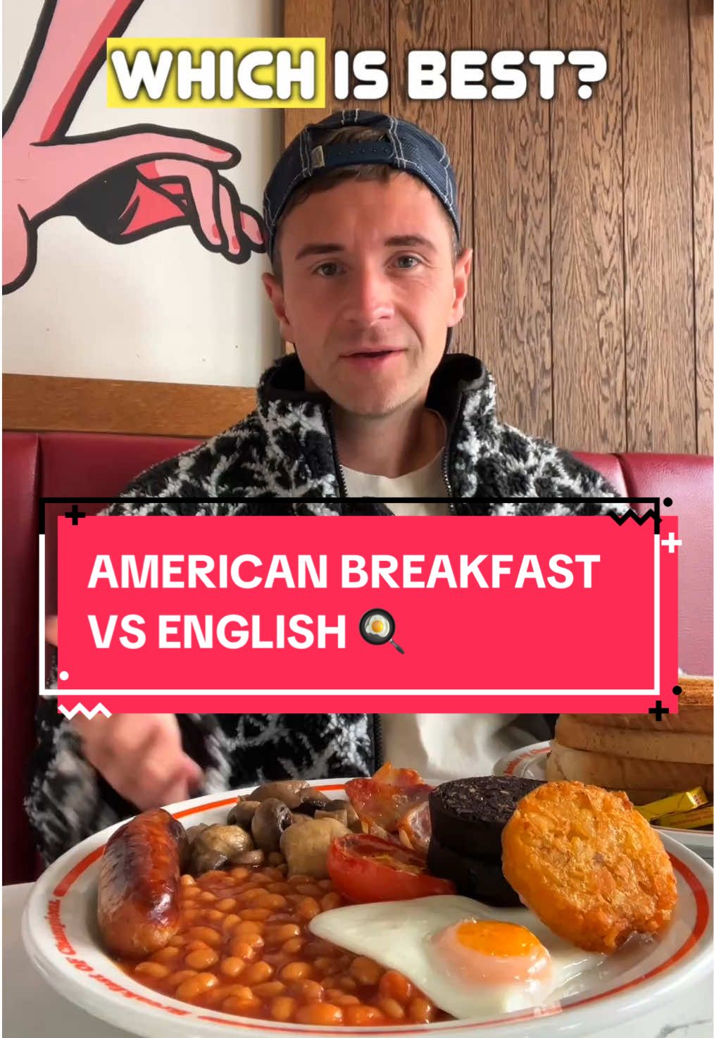 American breakfast vs English breakfast 🍳 Which is best? American diner breakfast in New York or a Full English fry up #AmericanFood #NewYorkDiner #NewYork #EnglishBreakfast #BritishFood 