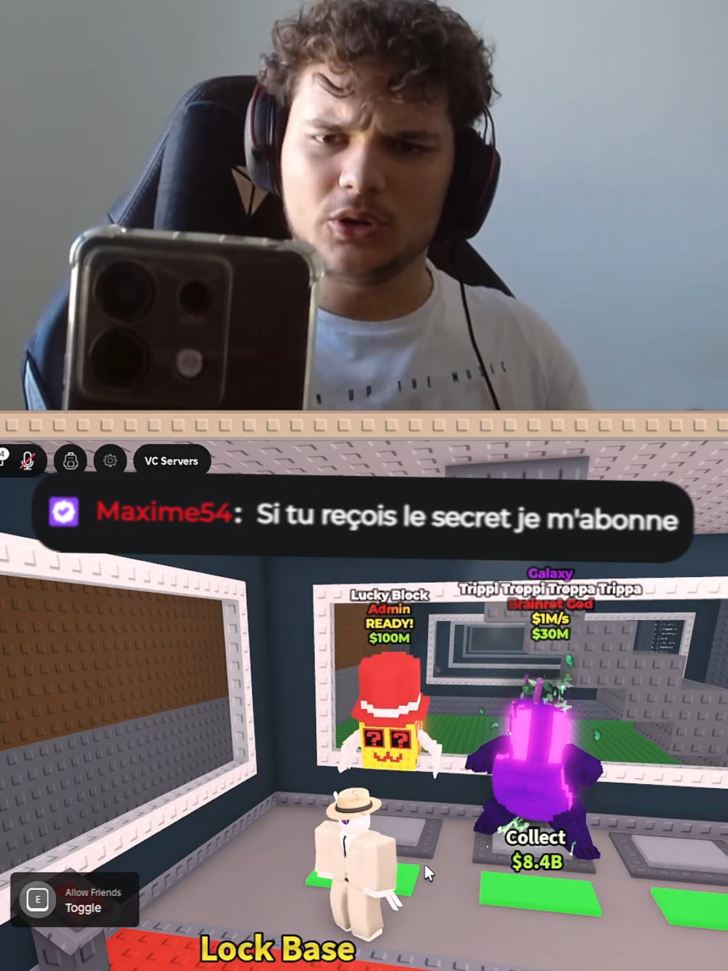 Pour une fois que j'ai de la chance 💀! #sab #stealabrainrot #robloxfrance #guiguirbx #robloxfr