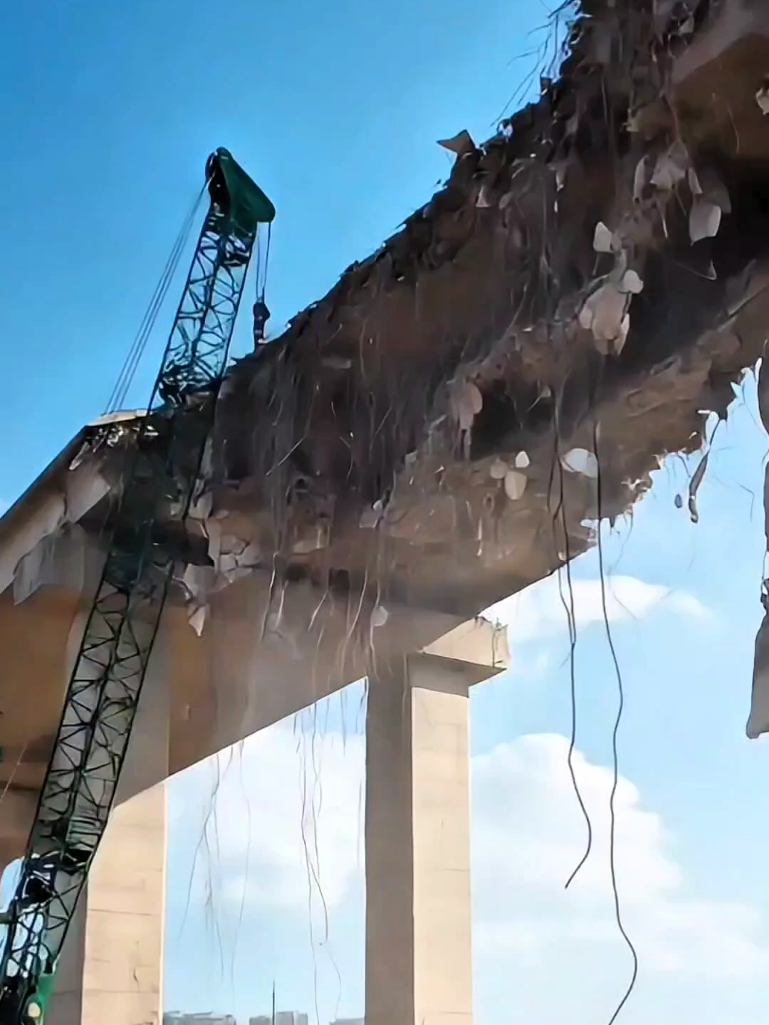 Toll Road Collapse_ Epic Construction Failure Caught on AI Simulation!