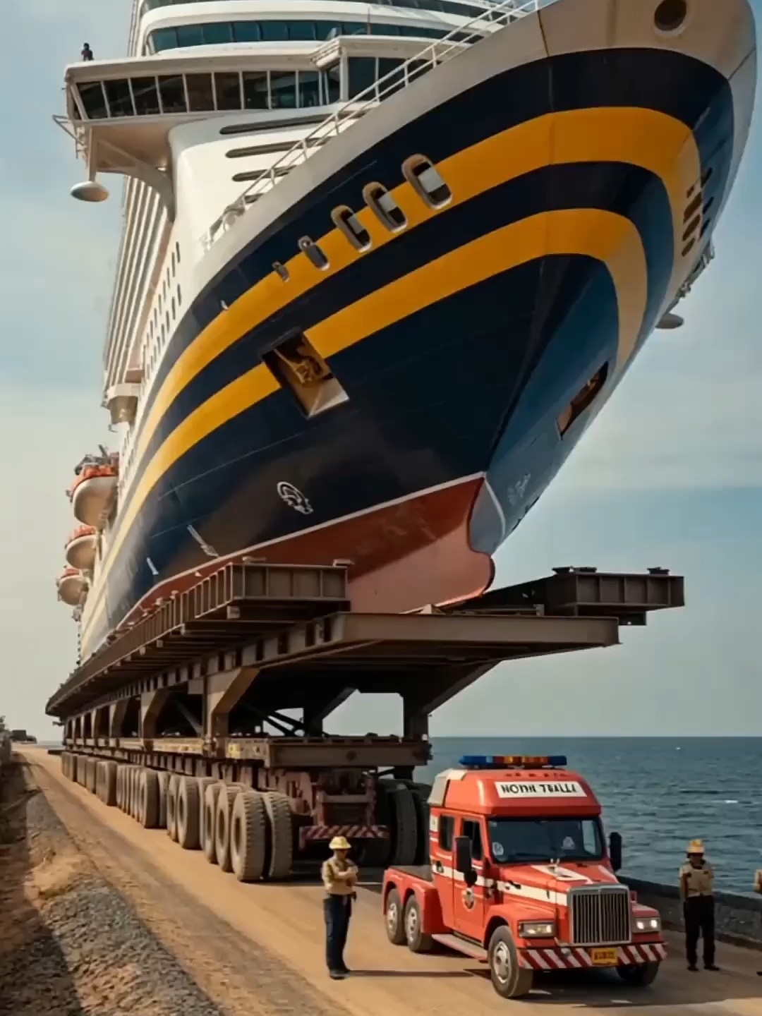 Truck Rides With a Ship Like It’s Normal🙄🛳
