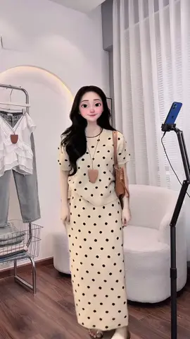 Set bộ chấm bi áo len mix chân váy dáng dài#setxinh #setlen #setaochanvay #xuhuongtiktok #tusanh1020 