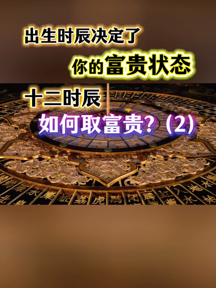 出生时辰决定了你的富贵状态  十二时辰如何取富贵？(2) #紫微斗数 #算命 #星曜 #人生课题 #五行八字 #命运