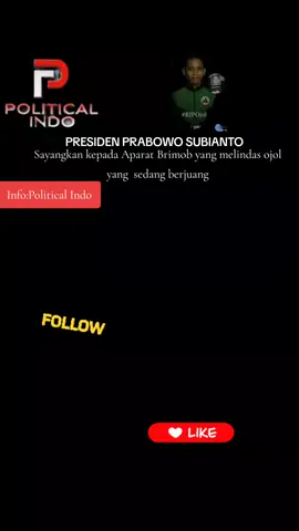 *Prabowo Berduka Atas Insiden Ojol Affan, Kehidupan Keluarga Dapat Perhatian Khusus Pemerintah* Jakarta - Presiden RI Prabowo Subianto menyampaikan rasa duka dan keprihatinan mendalam atas insiden yang menewaskan pengemudi ojek online, Affan Kurniawan. Peristiwa itu terjadi saat demonstrasi yang berujung anarkis pada Kamis (28/8) malam. “Atas nama pribadi dan atas nama Pemerintah Republik Indonesia, mengucapkan turut berduka cita dan menyampaikan bela sungkawa yang sedalam-dalamnya. Saya sangat prihatin dan sangat sedih terjadi peristiwa ini,” ujar Prabowo dalam pernyataan resminya melalui video, Jumat (29/8). Prabowo menegaskan pemerintah akan memastikan keluarga almarhum Affan mendapat jaminan hidup dan perhatian khusus. “Pemerintah akan menjamin kehidupan keluarganya, serta memberikan perhatian khusus kepada baik orang tuanya, adik-adik, dan kakak-kakaknya,” tegasnya. Dalam kesempatan itu, Prabowo juga menyoroti tindakan aparat yang dianggap berlebihan. “Saya telah memerintahkan agar insiden tadi malam diusut secara tuntas dan transparan, serta petugas-petugas yang terlibat harus bertanggung jawab,” tegasnya. Prabowo menekankan tidak akan ada toleransi bagi aparat yang bertindak di luar ketentuan hukum. “Kita akan ambil tindakan sekeras-kerasnya sesuai hukum yang berlaku,” kata Prabowo. Prabowo meminta masyarakat tetap tenang dan mempercayai langkah pemerintah. Ia memastikan semua keluhan rakyat akan didengar dan ditindaklanjuti. Prabowo juga memperingatkan soal adanya kelompok yang mencoba memanfaatkan situasi dengan menimbulkan kerusuhan. “Saya juga mengimbau kepada seluruh bangsa Indonesia untuk selalu waspada. Ada unsur-unsur yang selalu ingin huru-hara, yang ingin chaos. Saya sampaikan kepada seluruh rakyat bahwa hal tersebut tidak menguntungkan rakyat, tidak menguntungkan masyarakat, tidak menguntungkan bangsa kita,” tegasnya. #ojol #ojoltiktok #rakyat #masyarakat #politik 