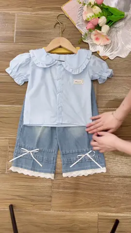 Set bộ cho bé gái mặc đi học#xuhuongtiktok #thoitrangchobe #shoppingchobe #setdihocchobe 