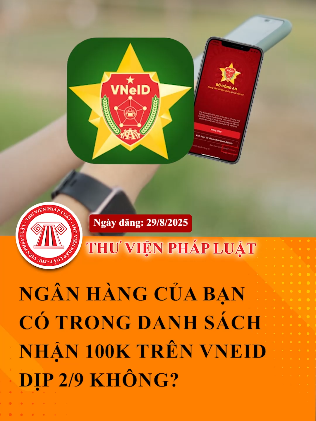 Danh sách ngân hàng liên kết VNeID để nhận 100k dịp 2/9 #ThuVienPhapLuat #LearnOnTikTok #Hoccungtiktok #TVPL
