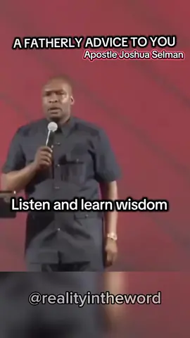 A FATHERLY ADVICE TO YOU - APOSTLE JOSHUA SELMAN #motivation  #apostlejoshuaselman #advice #wisdom #koinoniaglobal 