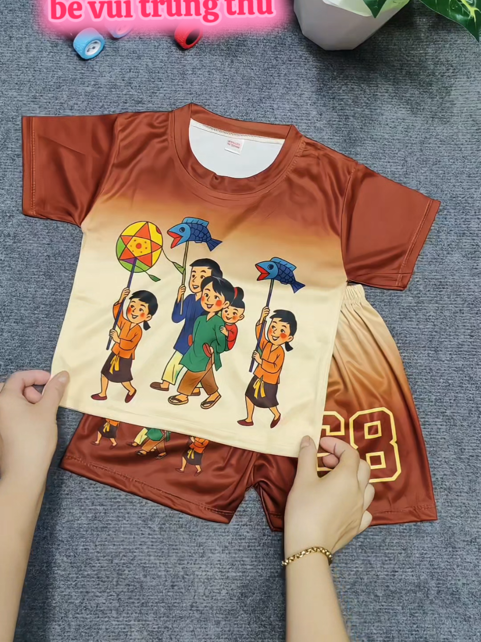 Combo 4 bộ thun lạnh thái bé vui trung thu  #xh #quynhnga020995 #thunlanh #dotrungthuchobe #mevabe 