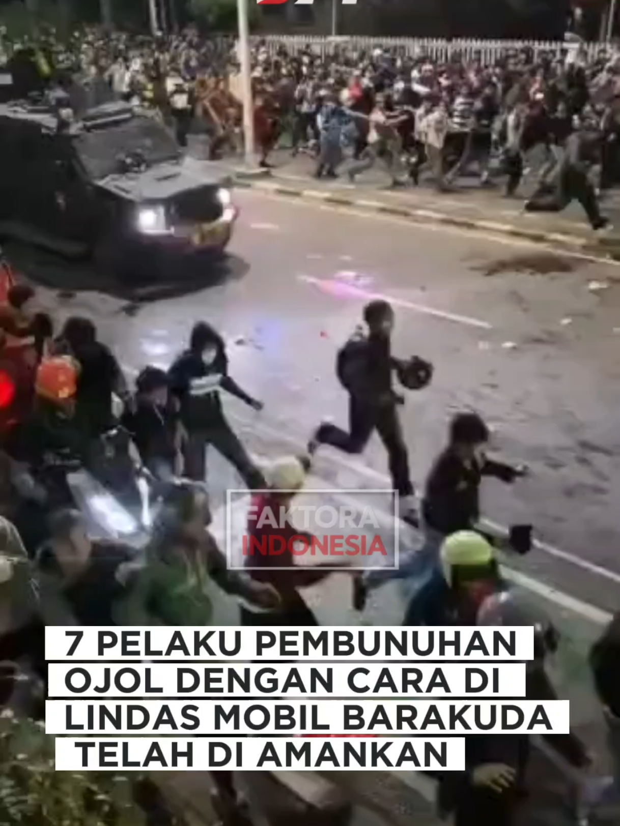 7 ANGGOTA POLISI DARI SATUAN BRIMOB TELAH DI AMANKAN DALAM KASUS PEMBUNUHAN SEORANG OJOL DENGAN CARA DILINDAS MOBIL BARAKUDA 