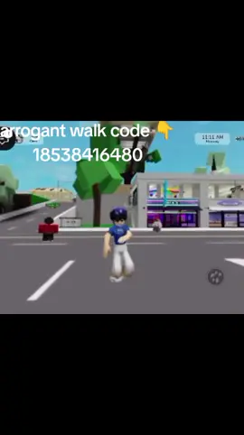 arrogant walk code in Brookhaven #brookhaven🏠rp #fyp 
