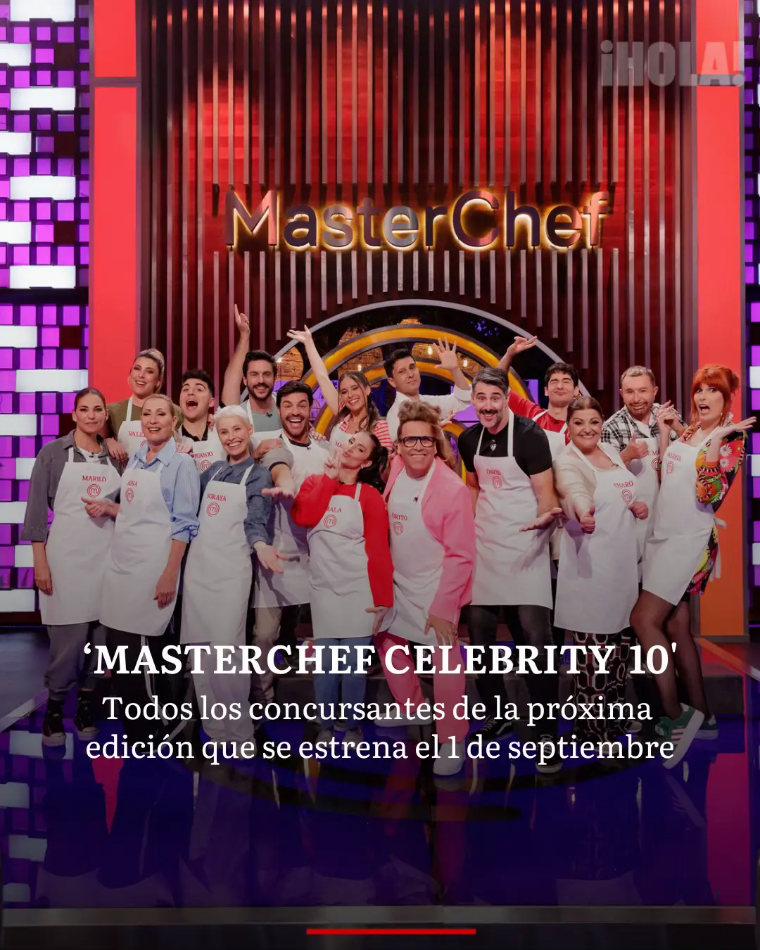 Este lunes 1 de septiembre se estrena el famoso reality de cocina con un casting que no ha dejado indiferente a nadie. ¿Quién es tu favorito? 🧑‍🍳 (📸: RTVE) #neckovidal #valeriavegas #juanjobona   #masterchef #masterchefcelebrity 