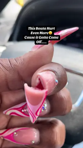 IYKYK, The struggle of being a girl is real 😩 #brokennail #stilettonails #painful #justagirl #foryoupage 