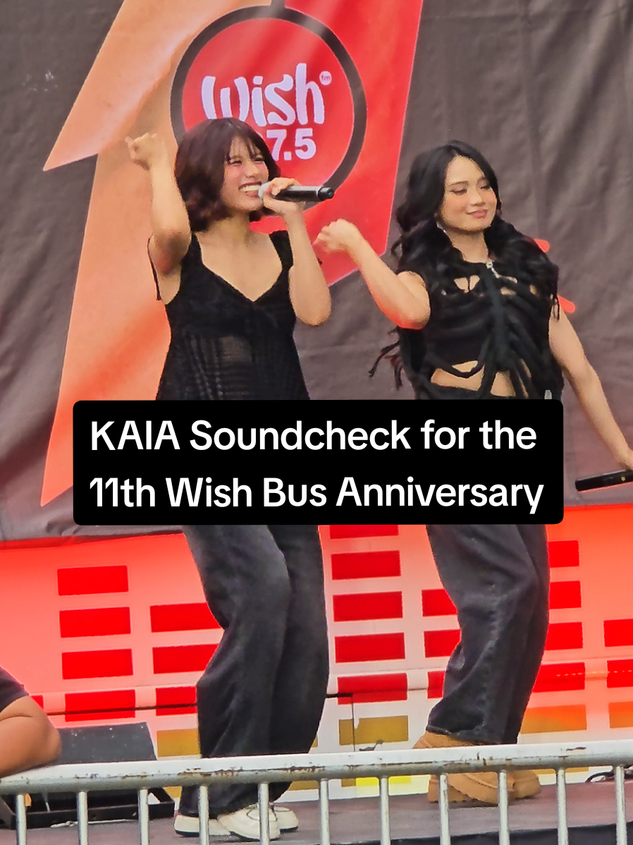 082925 || KAIA Soundcheck for the 11th Wish Bus Anniversary 🫶🏻 @kaiaofficialph @angelahermoso_ @chariceehermoso @charlottescrtr @sophiaamercado_ @xandragon  #kaia #wishbus #tangabykaia #ppop #11thwishbusanniversary 