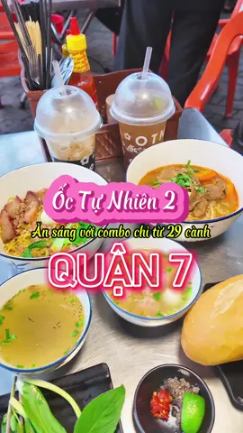 Quận 7 - Ốc Tự Nhiên 2  Không chỉ bán ốc giá hợp lý, mà buổi sáng bán đồ ăn sáng cũng với giá rất hợp lý nha. Như là: bánh mì xíu mại nước, mì tươi người Hoa xá xíu khô, mỳ tươi bò kho.  #xuhuong #food #review #ansang #octunhien2 