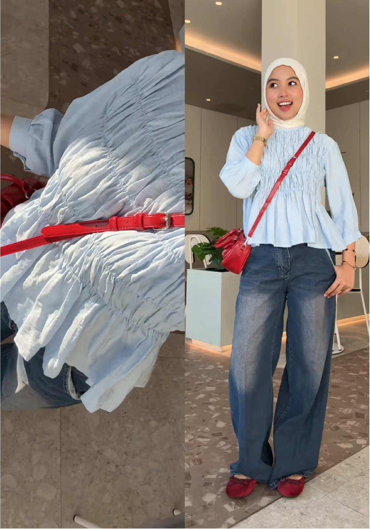 another blouse kerut, cakep bgtt😭💘 #fitcheck #outfitideas #blousecantik 