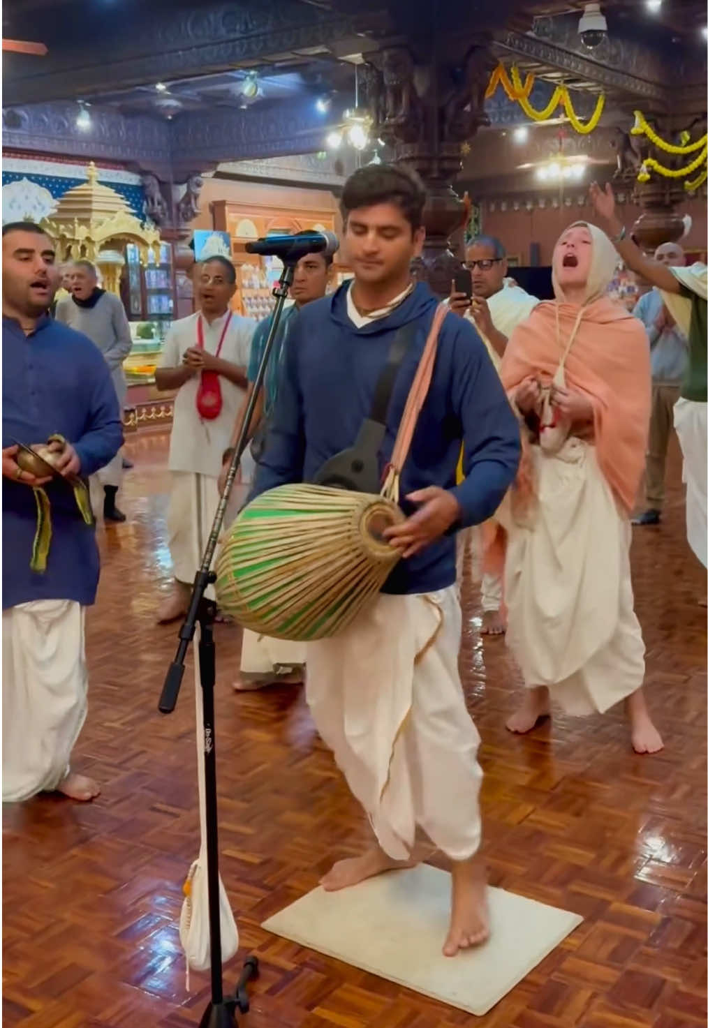Temple kirtan at Iskcon New Vrindavan, West Virginia August 2025 #krishna #yoga #harekrishna #hindu #mantra               
