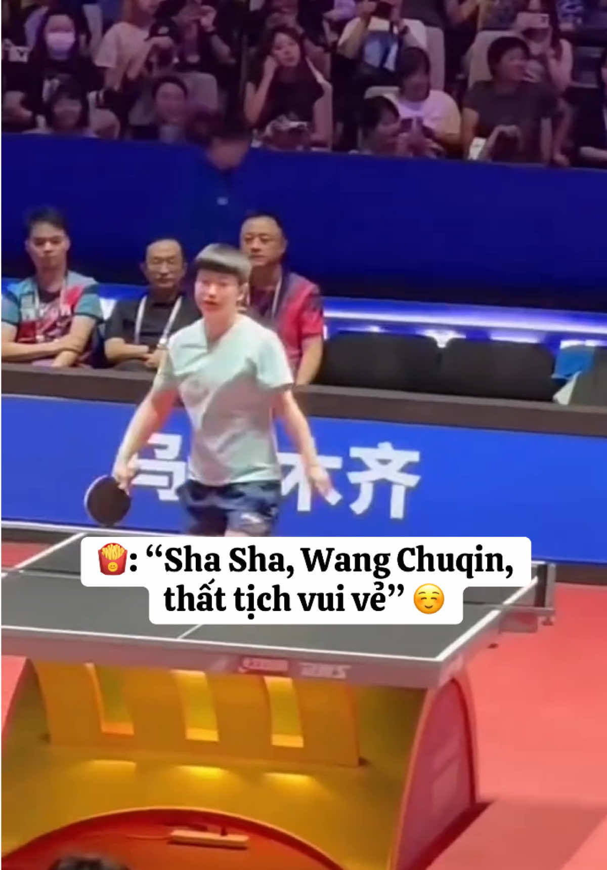 🍟: “Sha Sha, Wang Chuqin, thất tịch vui vẻ” Quá chòi quá đất mấy tỷ òiiii 😍🤣 🗓️: 25/8/2025 📍Super League 2025 Giai đoạn 3 #wangchuqin #sunyingsha #5114 #shatou 