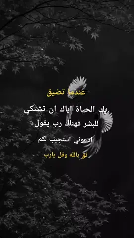 عندما تضيق بك الحياة اياك ان تشتكي للبشر #دعاء♡الخير #اكسبلورexplore #نشرر #متابعه_ولايك_واكسبلور_فضلا_ليس_امر #هاشتاقات_تيك_توك_العرب 