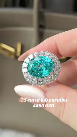 20 carat lab paraiba #labgrownparaibatourmaline #labparaibaring #junolabjewelry 