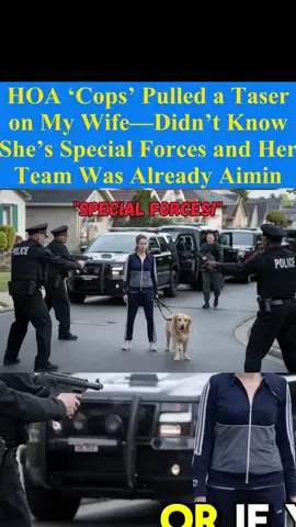 HOA ‘Cops’ Pulled a Taser on My Wife—Didn’t Know She’s Special Forces and Her Team Was Already Aimin#drama #usa #cops 