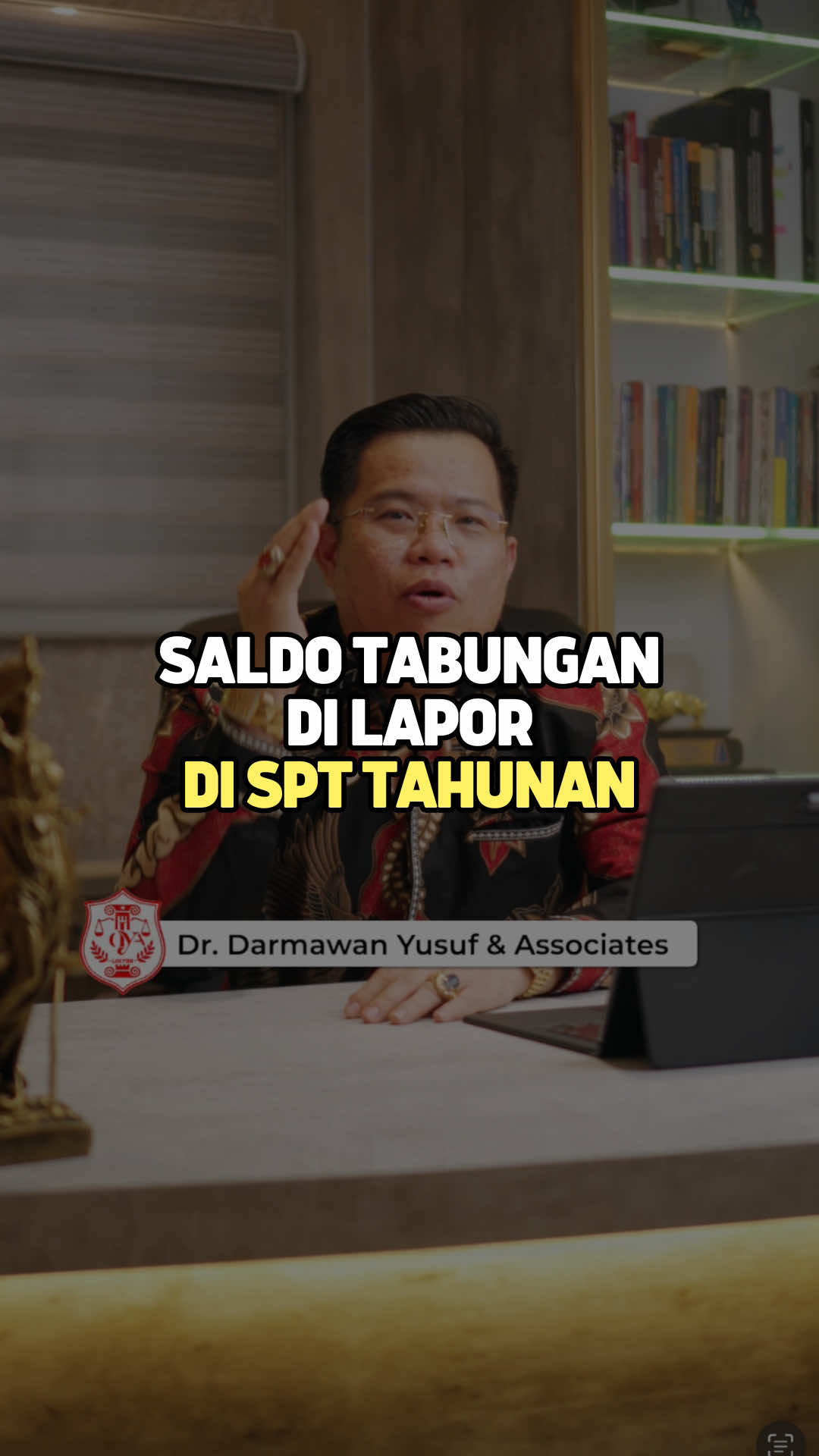 SALDO TABUNGAN DI LAPOR DI SPT TAHUNAN #spt #tabungan #harta #pajak #dpr 