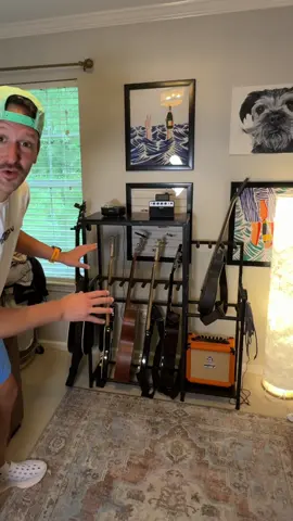Still leaving your guitars on the floor? 🤦‍♂️ Give them the stand they deserve. 🎸👌 #MultiGuitarStand  #GuitarSetup #HomeStudioGear #GuitarStand #MusiciansLife      