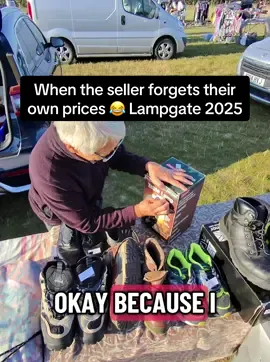 When the seller forgets their own prices 😂 Lampgate 2025! She ripped the sicker off. #carboot #carbootsale #carbootfinds #reseller #fleamarket 