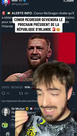 CONOR MCGREGOR DEVIENDRA LE PROCHAIN PRÉSIDENT DE LA RÉPUBLIQUE D’IRLANDE 🚨🤯 #conormcgregor #irlande #mcgregor #president 