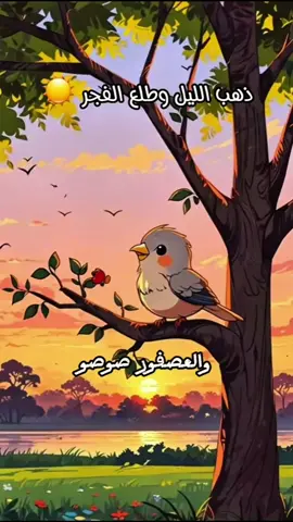 ذهب الليل وطلع الفجر ☀️ والعصفور صوصو ❤ شاف القطة قالها بس بس 🐈 #ذهب_الليل_طلع_الفجر #طيور_الجنة #طيور_بيبي #بيبى #اطفال 