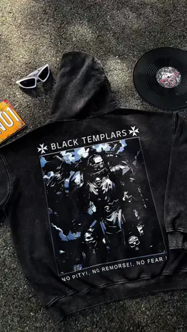⚔️ Black Templars – No Pity, No Remorse, No Fear. 🖤 Vintage washed, oversized hoodie, premium comfort. 🔥 Perfect for Warhammer fans & sci-fi lovers. 🚀 Limited drop – cop yours now. #viral #trending #warhammer40k #gamingfashion #streetwearstyle 