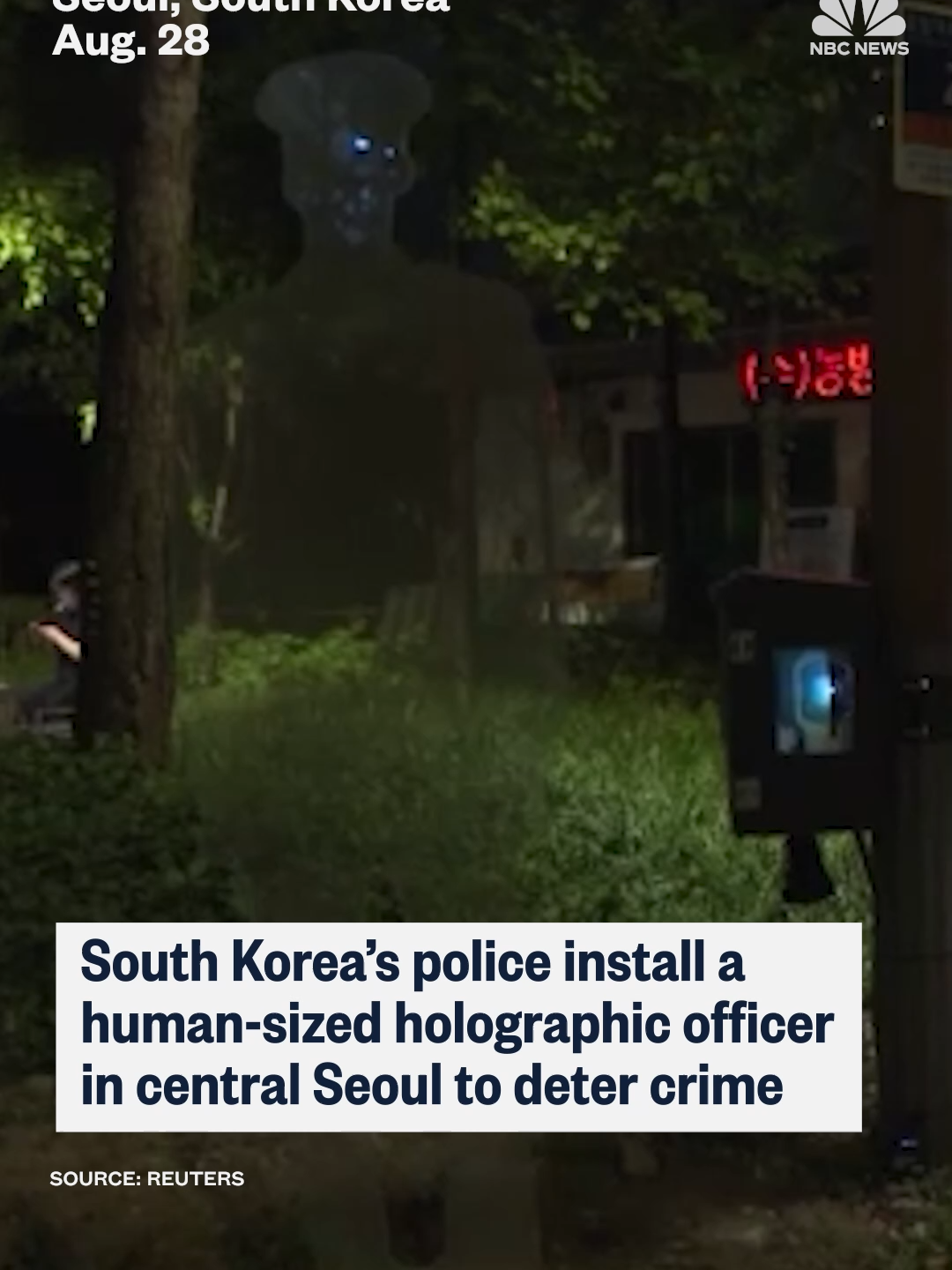 Police in #SouthKorea have installed a human-sized 