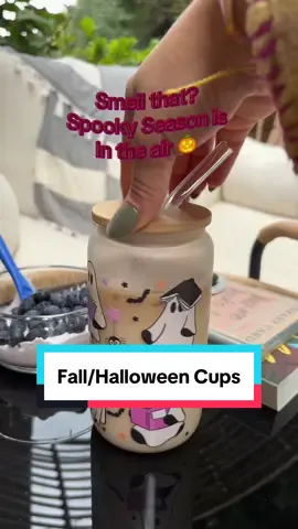 It’s basically Fall/Halloween so it’s time to get out the spooky and fall fest cups! I love these one from Sip Sip Hooray 🎃  #fallcups #fallvibes #halloweendecor #halloweenvibes #spookyseason 