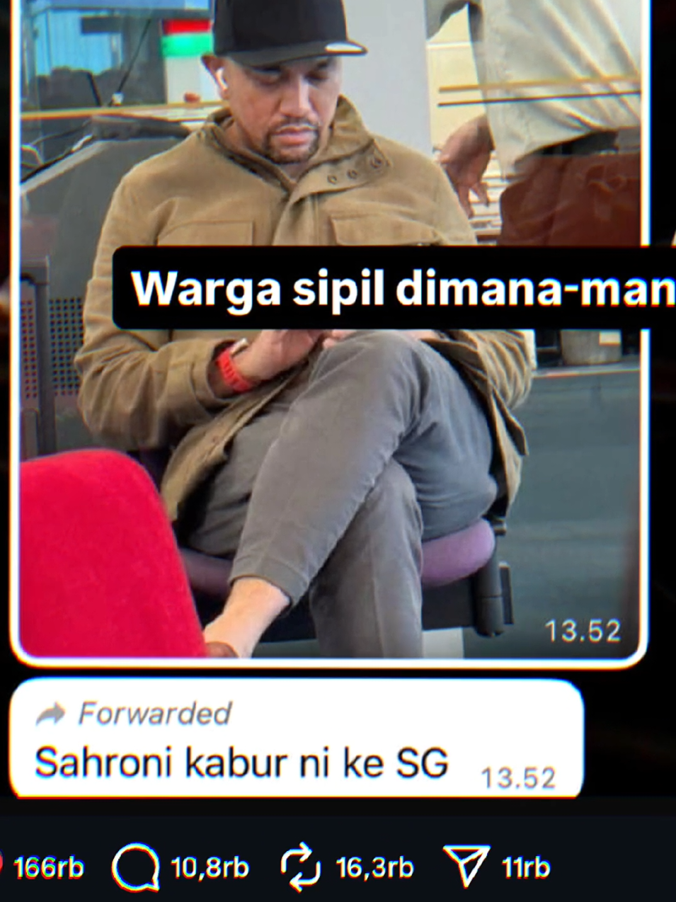 Misi adu domba rakyat dengan polisi berhasil, kabur ke luar negeri #ahmadsahroni #dpr #muak