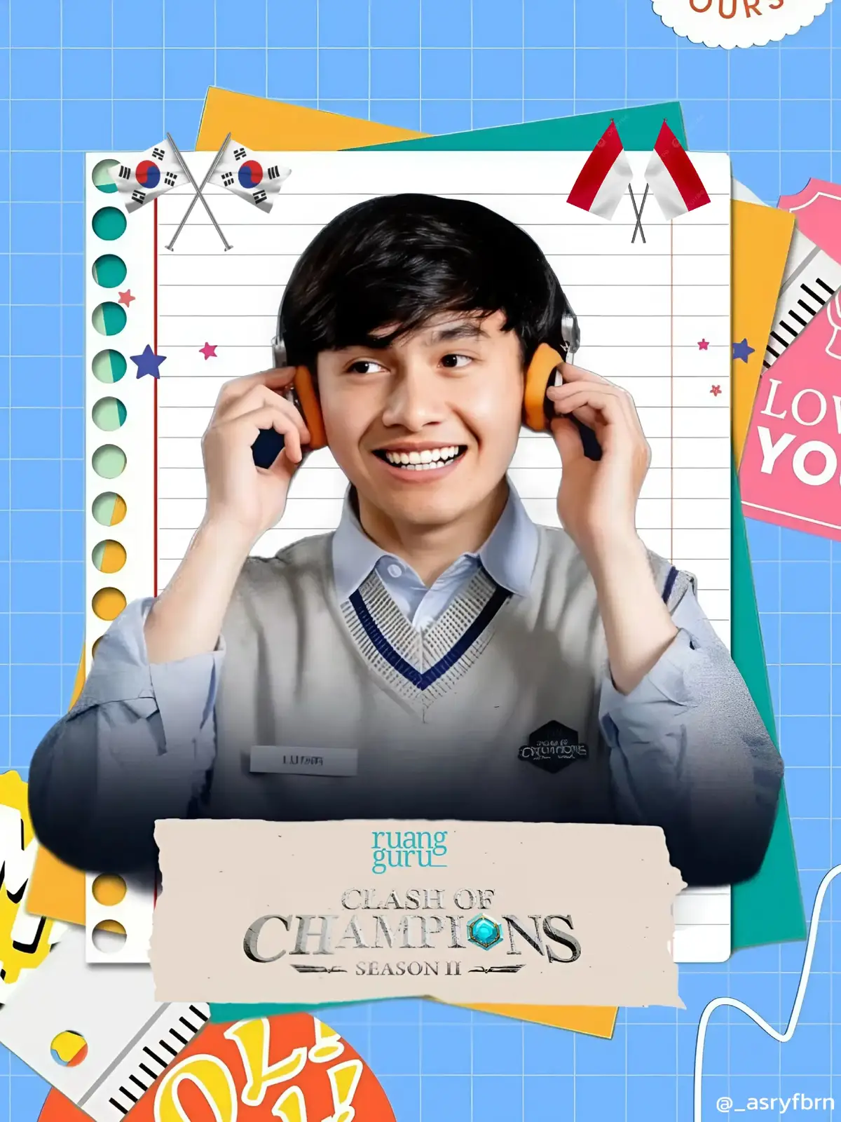 —  first appearance in Clash of Champions 2 by @ruangguru. A simple introduction, a bright smile, and the moment everyone started to notice him. ☘️🌞 . ✨ Selamat kembali berkuliah di Korea, semoga setiap langkahmu selalu dimudahkan, penuh semangat, dan membawa cerita indah baru. Keep shining, keep inspiring! @Luthfi Bima Putra 💫 . #clashofchampions2 #luthfibimaputra #ruangguru 