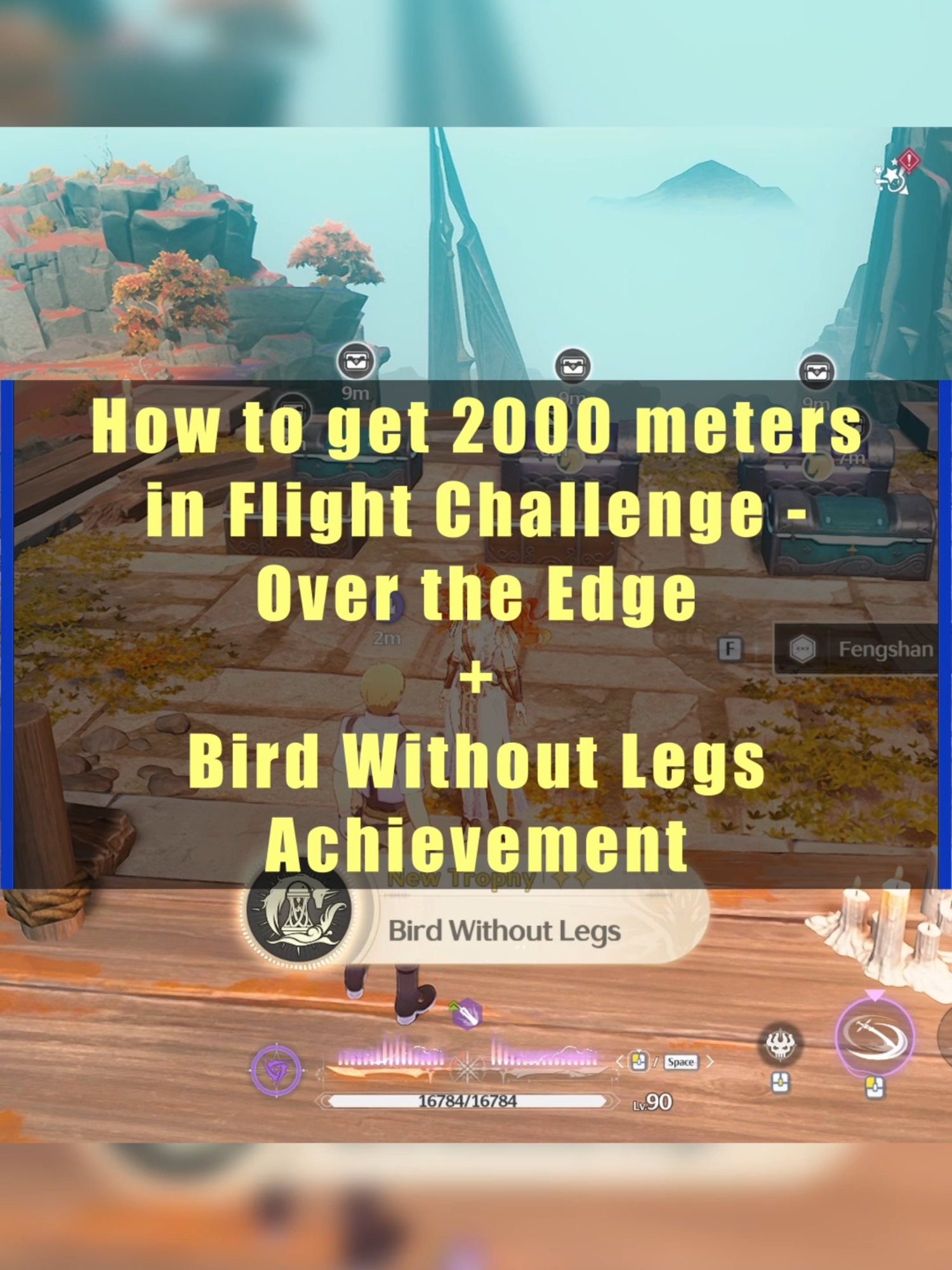 How to get 2km in Flight Challenge - Over the Edge + Bird Without Legs Achievement Happy Gaming Rovers~ #wutheringwaves #鳴潮 #wuwa #septimont