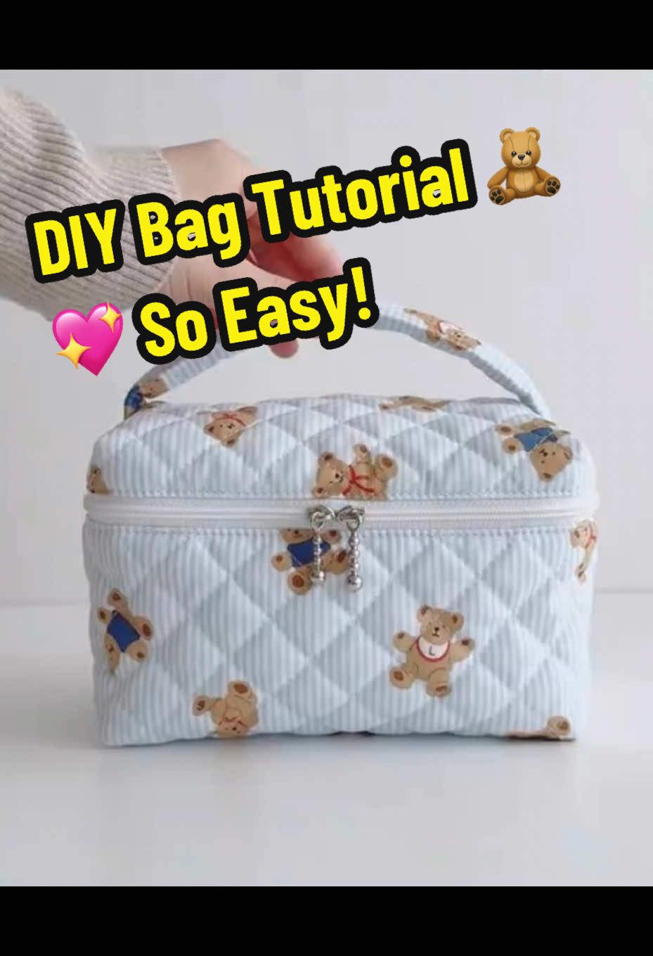 “🧸✨ DIY this cute quilted bear storage bag! Perfect for makeup, toiletries, or sewing supplies. In this tutorial, I’ll show you step by step how to sew a zipper, add handles, and finish it neatly. Follow for more easy sewing + craft ideas! 🪡🧵” #creatorsearchinsights #DIYBag #QuiltedBag #SewingTutorial #HandmadeBag 