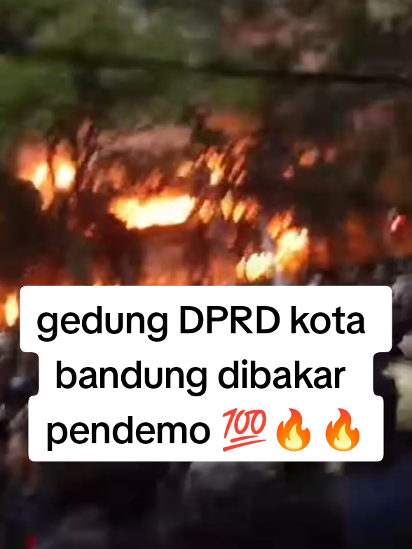 gedung DPRD kota bandung dibakar pendemo 💯💯🔥🔥  #gedung #dprd #bandung #dibakar 