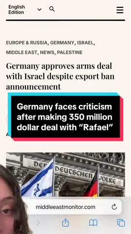 Germany faces criticism after making a 350 million dollar deal with “Rafael” #fyp #foryou #fy 