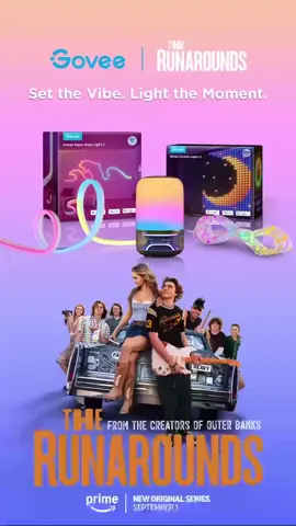 With our shared love of music, light, and chasing dreams, Govee is proud to collaborate with The Runarounds, a new series following a rock band just out of high school and in pursuit of their big break. Watch The Runarounds, premiering exclusively on @Prime Video September 1st, and see if you can spot Govee. #LitByGovee