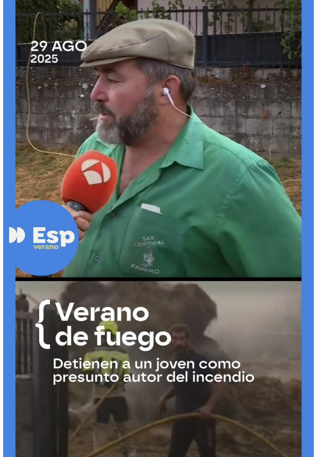 🔥 Detienen a un joven de 20 años como presunto autor del incendio en Berlanga del Bierzo (León) ➡️ Hablamos con un ganadero que estuvo siete horas tratando de apagar las llamas  📲 Más contenidos en la web de #EspejoPúblico #TeleEnTikTok 