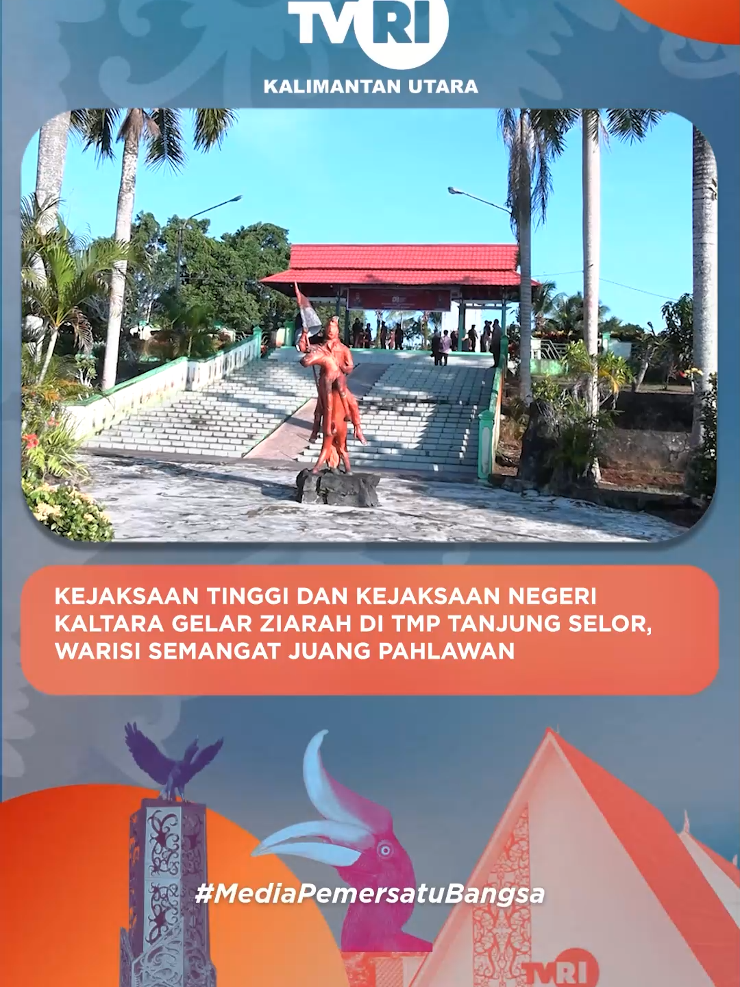 KEJAKSAAN TINGGI BERSAMA KEJAKSAAN NEGERI SE-KALIMANTAN UTARA MENGGELAR ZIARAH DAN TABUR BUNGA  Kejaksaan Tinggi dan Kejaksaan Negeri Kalimantan Utara menggelar ziarah serta tabur bunga di Taman Makam Pahlawan Tanjung Selor sebagai wujud penghormatan kepada para pahlawan bangsa. Plt Kepala Kejati Kaltara, I Made Sudarmawan, S.H., M.Hum., menegaskan kegiatan ini bukan sekadar tradisi, melainkan simbol penghormatan sekaligus pengingat agar semangat perjuangan tetap diwarisi insan Adhyaksa. Sementara itu, Kasubag Kepegawaian, Erni Genda, S.H., berharap momentum Hari Lahir Kejaksaan mampu memperkuat kebersamaan, menjadikan Kejati Kaltara lembaga yang profesional, berintegritas, dan terus menegakkan keadilan di Bumi Benuanta.