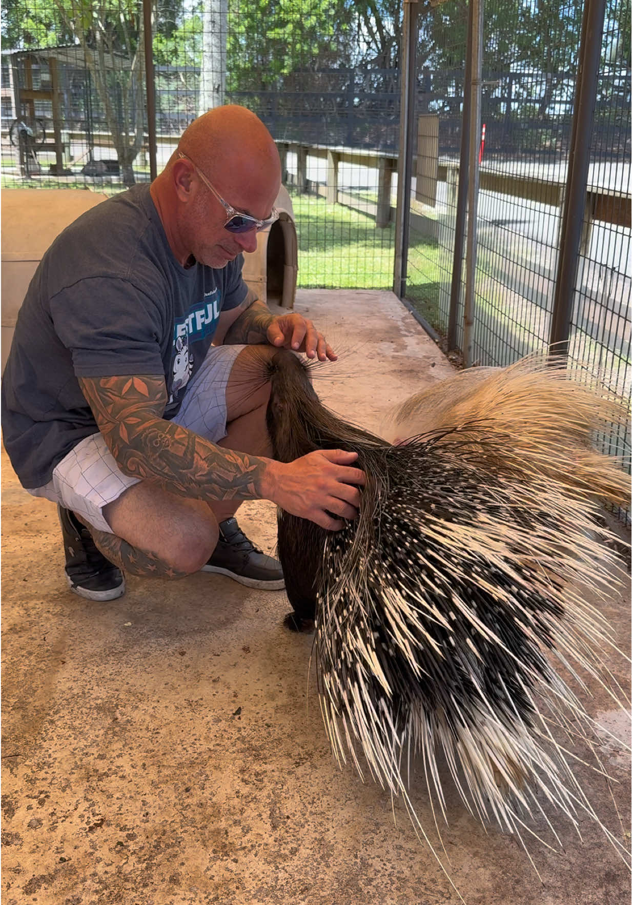 When your best friend is a Porcupine ❤️ This Week Is Filling Up FAST! If you want to visit.. Book now at AnimalEDventures.com 